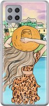 Samsung A42 hoesje siliconen - Sunset girl | Samsung Galaxy A42 case | multi | TPU backcover transparant