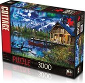 Moonlit Lake House Puzzel 3000 Stukjes