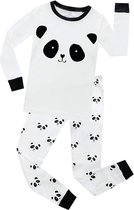 Elowel - Jongen Pyjama 2 Delig, 100% Katoen, Comfortabel, Slim fit Broek | 8 Jaar | Panda Bear
