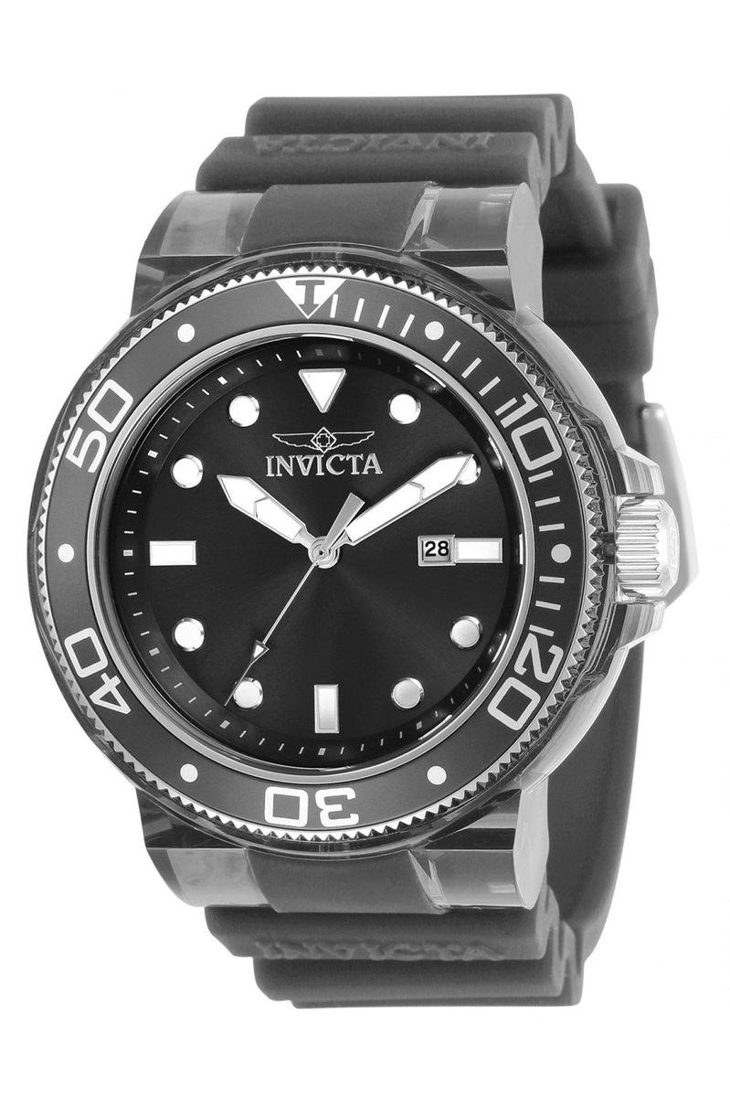 Invicta Pro Diver 32334 Heren Horloge - Waterdicht - Analoog - Quartz Uurwerk - Roestvrij Staal met zwarte Wijzerplaat -51mm