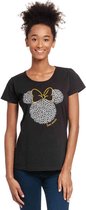 Disney Mickey Mouse Dames Tshirt -M- Love Minnie Zwart