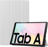 Hoes Geschikt voor Samsung Galaxy Tab A7 Hoes Luxe Hoesje Book Case - Hoesje Geschikt voor Samsung Tab A7 Hoes Cover - Wit