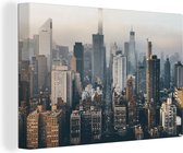 Canvas Schilderij Skyline van New York - 180x120 cm - Wanddecoratie XXL