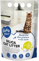 Duvo+ Premium silica kattenbakvulling citroen Geel/wit 1-8mm - 5L - 2kg