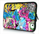 Laptophoes 17,3 inch hiphop cartoon - Sleevy - laptop sleeve - laptopcover - Sleevy Collectie 250+ designs