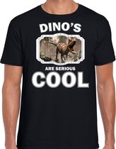 Dieren dinosaurussen t-shirt zwart heren - dinosaurs are serious cool shirt - cadeau t-shirt carnotaurus dinosaurus/ dinosaurussen liefhebber 2XL