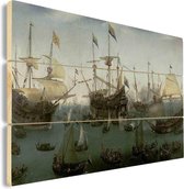Foto op hout Terugkomst in Amsterdam | Trendy Classic | Oude Meester - 30x20cm