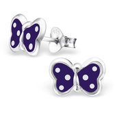 Aramat jewels ® - 925 sterling zilveren kinder oorbellen vlinder