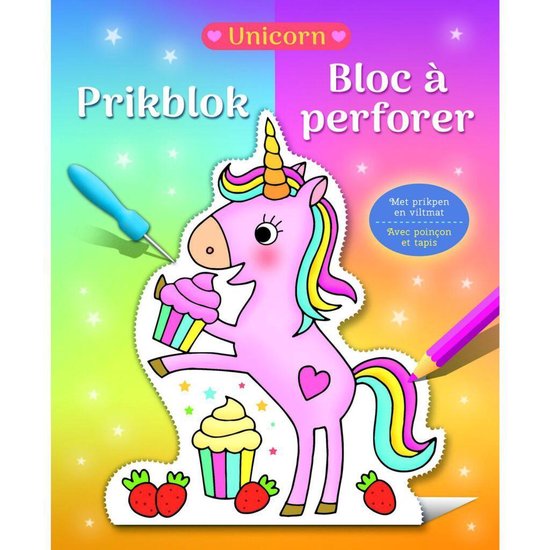 Afbeelding van het spel Prikblok Unicorn / Bloc à perforer Unicorn
