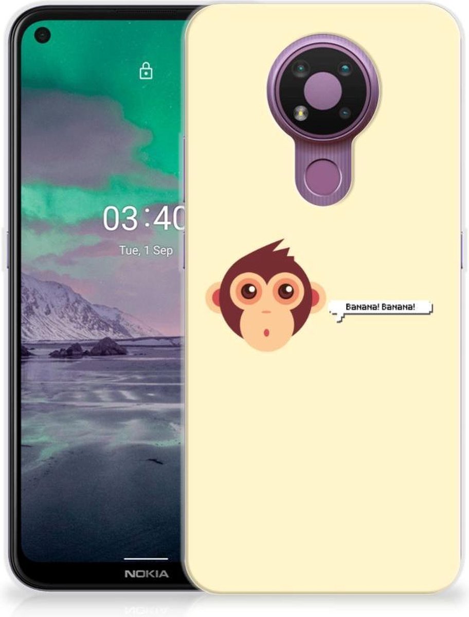 Nokia 3.4 Telefoonhoesje met Naam Monkey