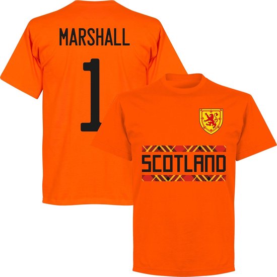 Schotland Marshall 1 Team T-Shirt - Oranje - 4XL