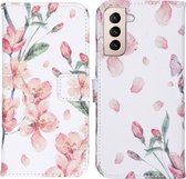 iMoshion Design Softcase Book Case Samsung Galaxy S21 Plus hoesje - Blossom Watercolor
