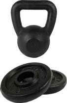 Tunturi - Fitness Set - Halterschijven 2 x 1,25 kg - Kettlebell 12 kg