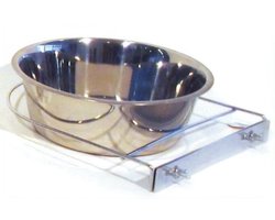 Rvs Hondenbak Met Schroefhouder 21 cm