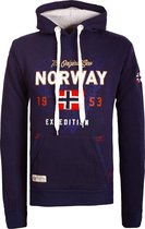 Geographical Norway Hoodie Heren Sweatshirt Blauw Guitre - XL