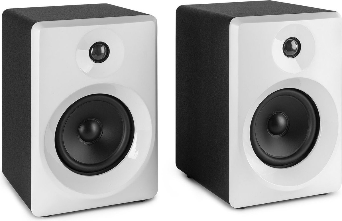 Monitor Speakers voor PC - Vonyx SMN30W - Active DJ Speakerset- 60 Watt  Vermogen - Wit | bol.com