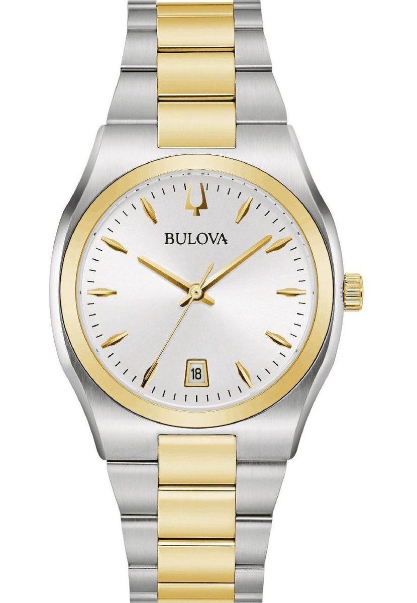 Bulova Surveyor Horloge - Bulova mensen horloge - Bicolor - diameter 34 mm - roestvrij staal