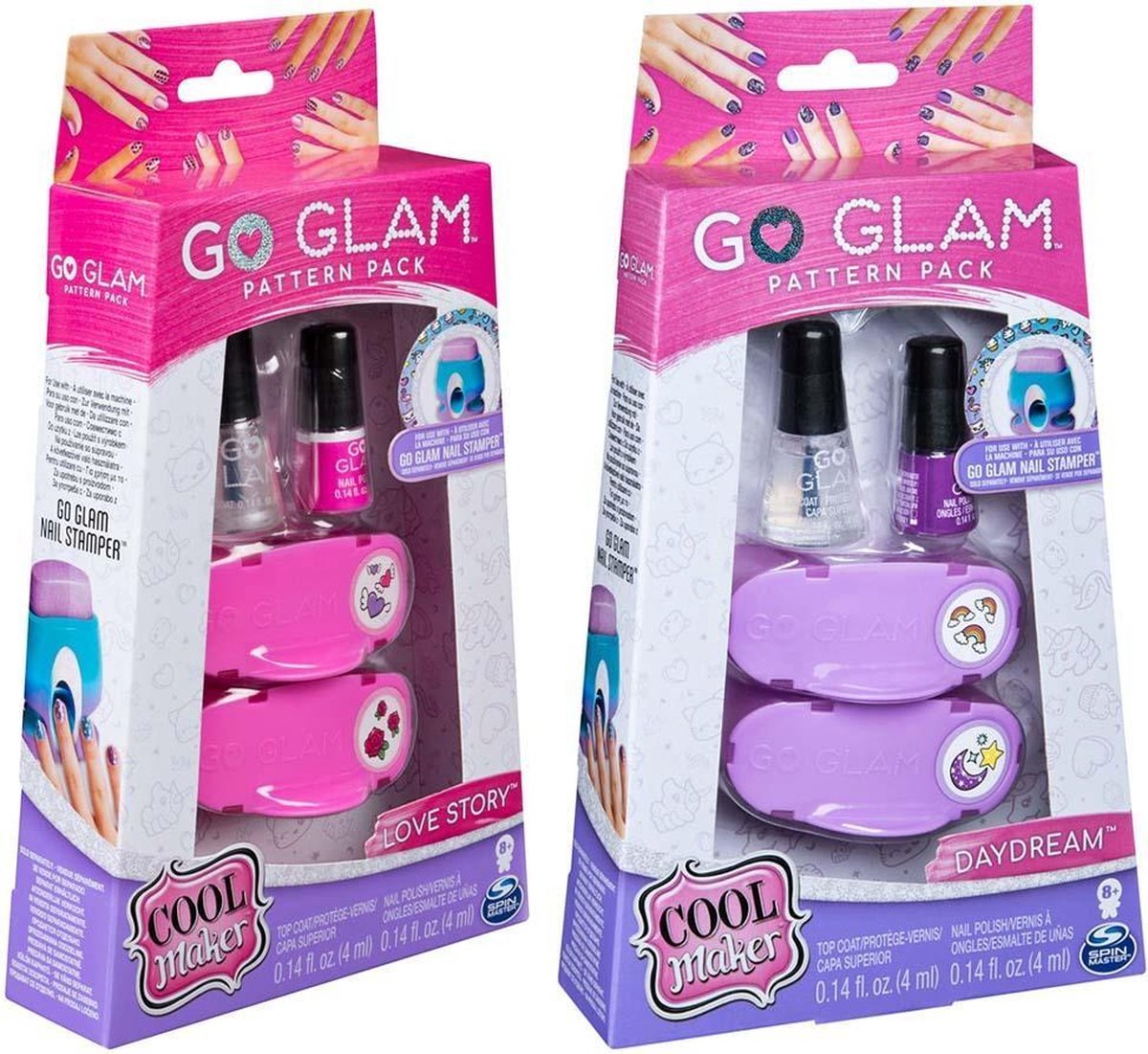 Go Glam Cool Maker Nail Stamper et Recharge Daydream Pattern Pack, 7 motifs  pour décorer 175 ongles 