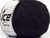 Wol breien zwart alpacawol – breiwol kopen wolgaren alpaca gemengd met viscose wol en acryl - breinaalden 4 mm. – breigaren pakket 8 bollen van 50 gram knitting yarn wool