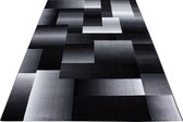 Modern laagpolig vloerkleed Miami - zwart 6560 - 160x230 cm