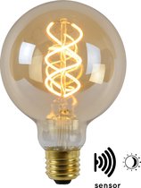 Lucide G95 TWILIGHT SENSOR - Filament lamp Buiten - Ø 9,5 cm - LED - E27 - 1x4W 2200K - Amber