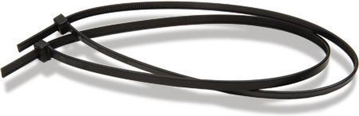 Tie wrap / kabelbinder zwart 370x4.8 mm per 100