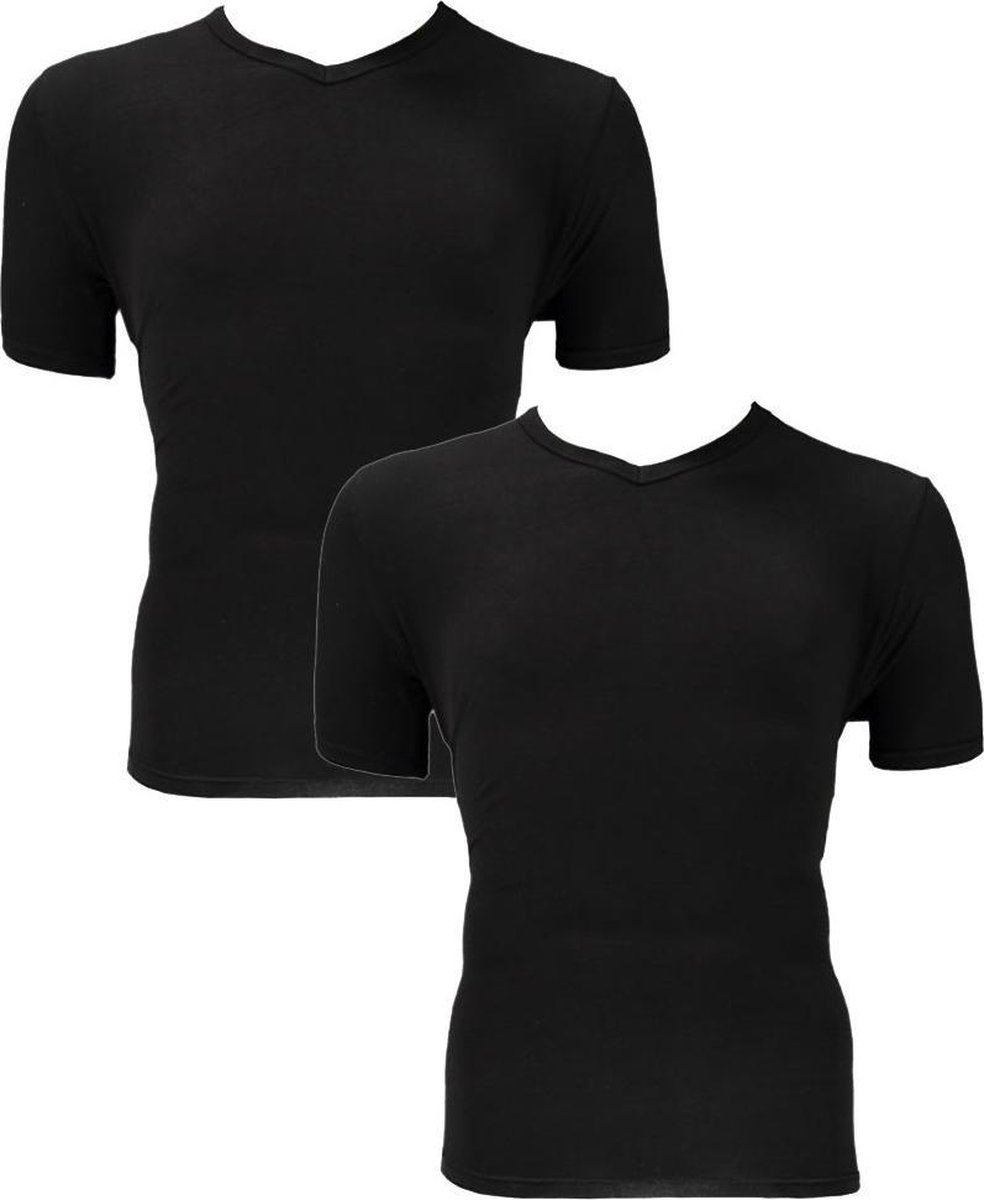 Ceceba heren T-shirt V-hals (2-pack), wit