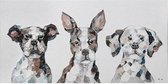 Olieverfschilderij Dogs (120 x 60 x 4 cm)