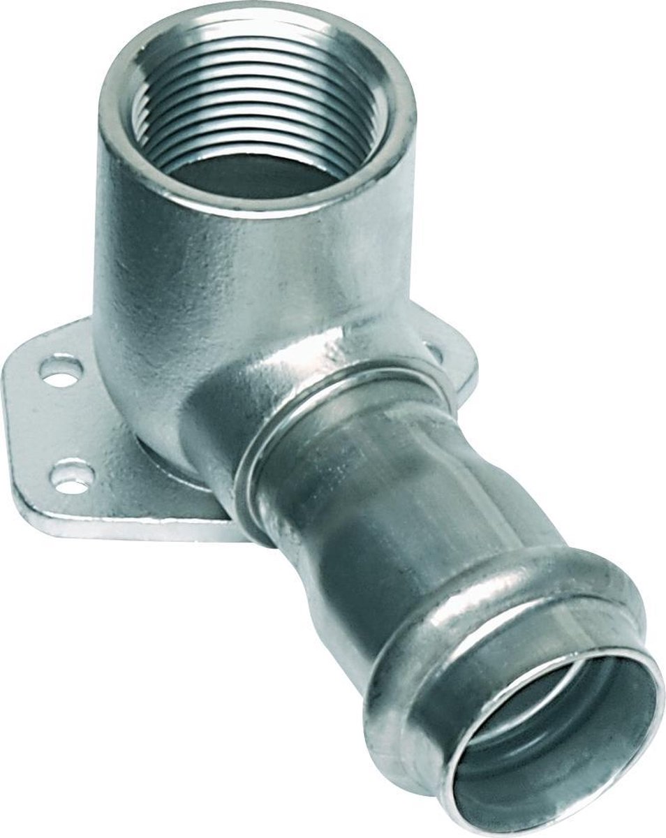 Bonfix Press - RVS 316 - perskoppeling - Muurplaat - 3/4" x 22 mm - lange binnendraad x Press - KIWA - DVGW - WRAS keur - KIWA - DVGW - WRAS keur