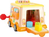 Vormenstoof Schoolbus - dieren - Houten speelgoed vanaf 1 jaar