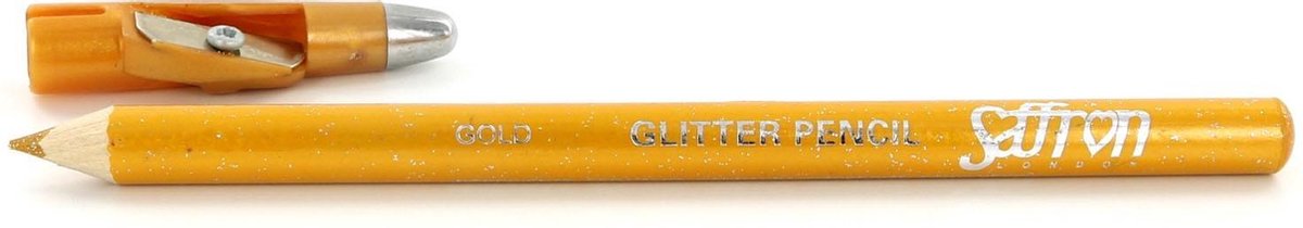 Saffron Glitter Oogpotlood - Golden Sahara (met puntenslijper)