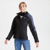 Dare2B Radiate Waterdicht dames Skijack, Zwart/Grijs, Maat 38