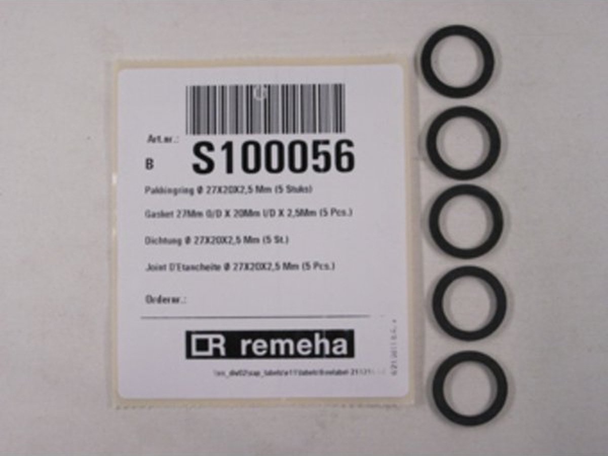 Remeha Avanta en andere series pakkingring 27x20x2,5mm 5 stuks, t.b.v. Quinta 115 & Quinta Pro 115
