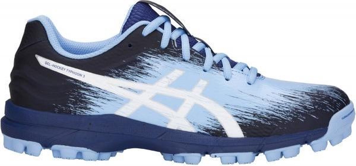 Asics Gel-Hockey Typhoon 3 Dames - Lichtblauw / Zwart - maat 37.5 | bol.com