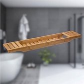 Decopatent® - Badrekje voor over bad - 70 cm lang - Bamboe hout - Badrek - Badplank - Badbrug - Basic bad tafeltje voor in bad