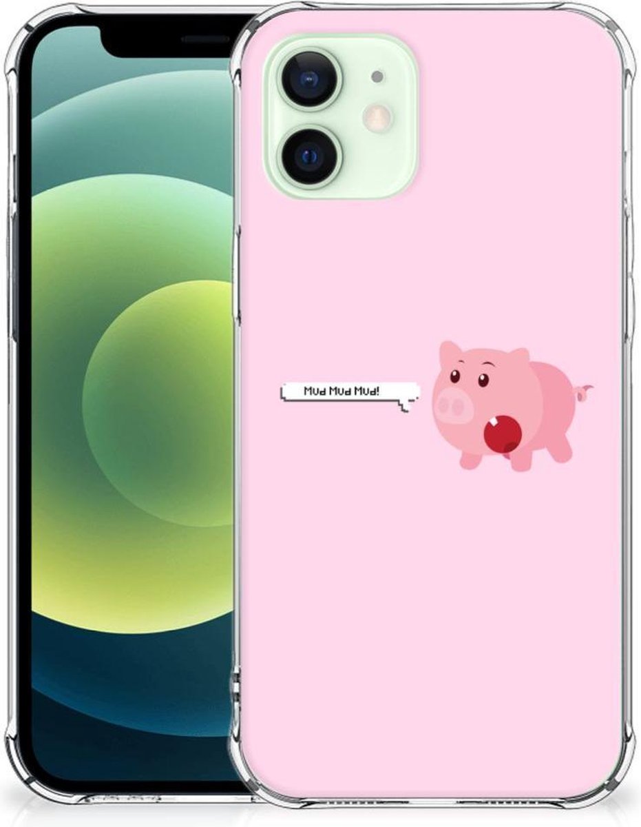 iPhone 12 Mini Stevig Bumper Hoesje Pig Mud