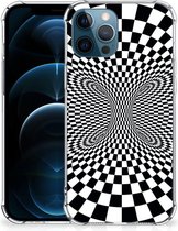 Siliconen Back Cover iPhone 12 | 12 Pro Telefoonhoesje  met doorzichtige rand Illusie