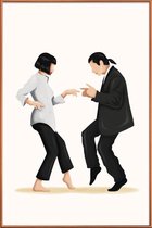 JUNIQE - Poster met kunststof lijst Pulp Fiction dans -20x30 /Grijs &