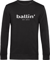 Heren Sweaters met Ballin Est. 2013 Basic Sweater Print - Zwart - Maat M