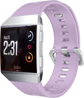 Siliconen Smartwatch bandje - Geschikt voor  Fitbit Ionic siliconen bandje - lichtpaars - Maat: L - Horlogeband / Polsband / Armband