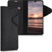 kalibri telefoonhoesje voor Samsung Galaxy A70 - Hoesje met pasjeshouder en standaard - zwart - Wallet case