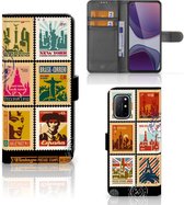 Telefoonhoesje OnePlus 8T Flipcover Design Postzegels