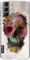 Casetastic Samsung Galaxy S21 4G/5G Hoesje - Softcover Hoesje met Design - Skull 2 Print