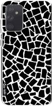 Casetastic Samsung Galaxy A72 (2021) 5G / Galaxy A72 (2021) 4G Hoesje - Softcover Hoesje met Design - British Mosaic Black Print