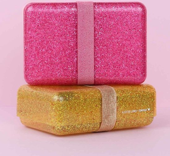 Lunch box: Glitter - roze | A Little Lovely Company - A Little Lovely Company