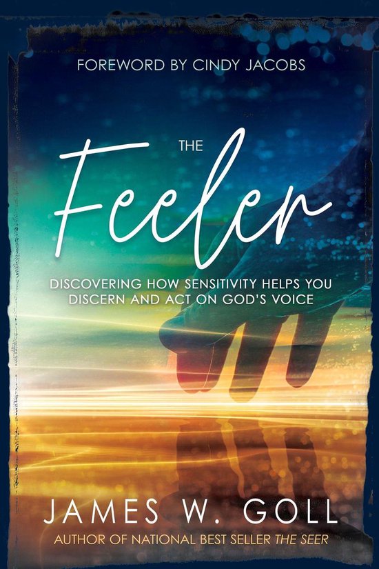 Couverture du livre "The Feeler", montrant une main stylisée sur un fond abstrait.