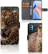 Telefoonhoesje OPPO Reno 4 Pro 5G Book Cover Cadeautjes voor Jongens Luipaard