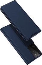 Dux Ducis - Pro Serie Slim wallet hoes - Samsung Galaxy S21 Ultra - Blauw