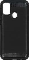 Brushed Backcover Samsung Galaxy M30s / M21 hoesje - Zwart