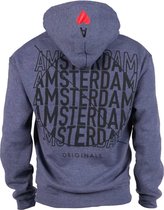 Amsterdam Originals Hoodie Blauw maat Medium Amsterdam Liesdelsluis